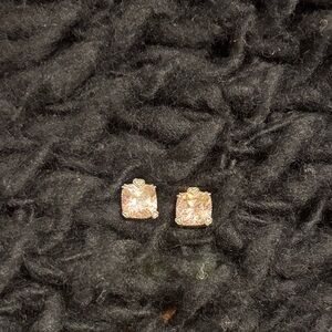 Silver and Pink Stud Earrings by Judith Ripka